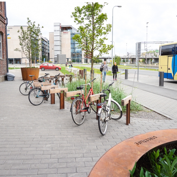 Street sales bike racks